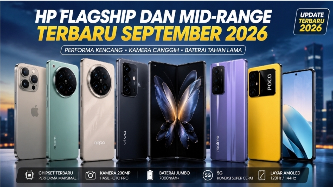 HP Flagship dan Mid-Range Terbaru September 2026, Spesifikasi Makin Gahar