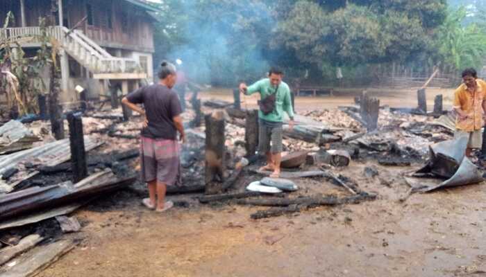 Rumah Warga Rantau Bayur Banyuasin Ludes Terbakar, Kapolsek Ungkap Penyebabnya