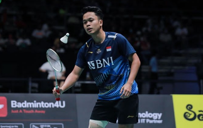 Indonesia Open 2023: Anthony Ginting Menang Mudah dari Vittinghus
