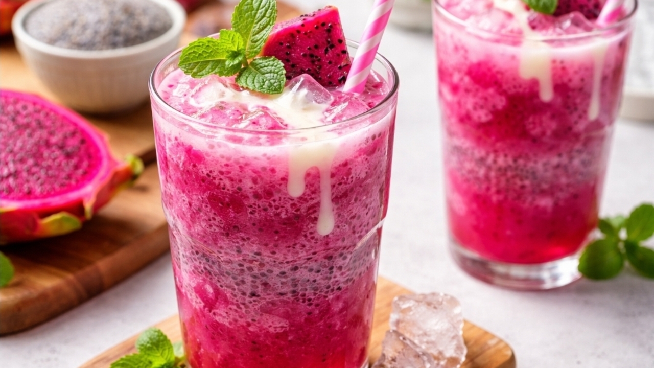 Es Lumut Buah Naga, Dijamin Buka Puasamu Jadi Seger dan Bikin Nagih!