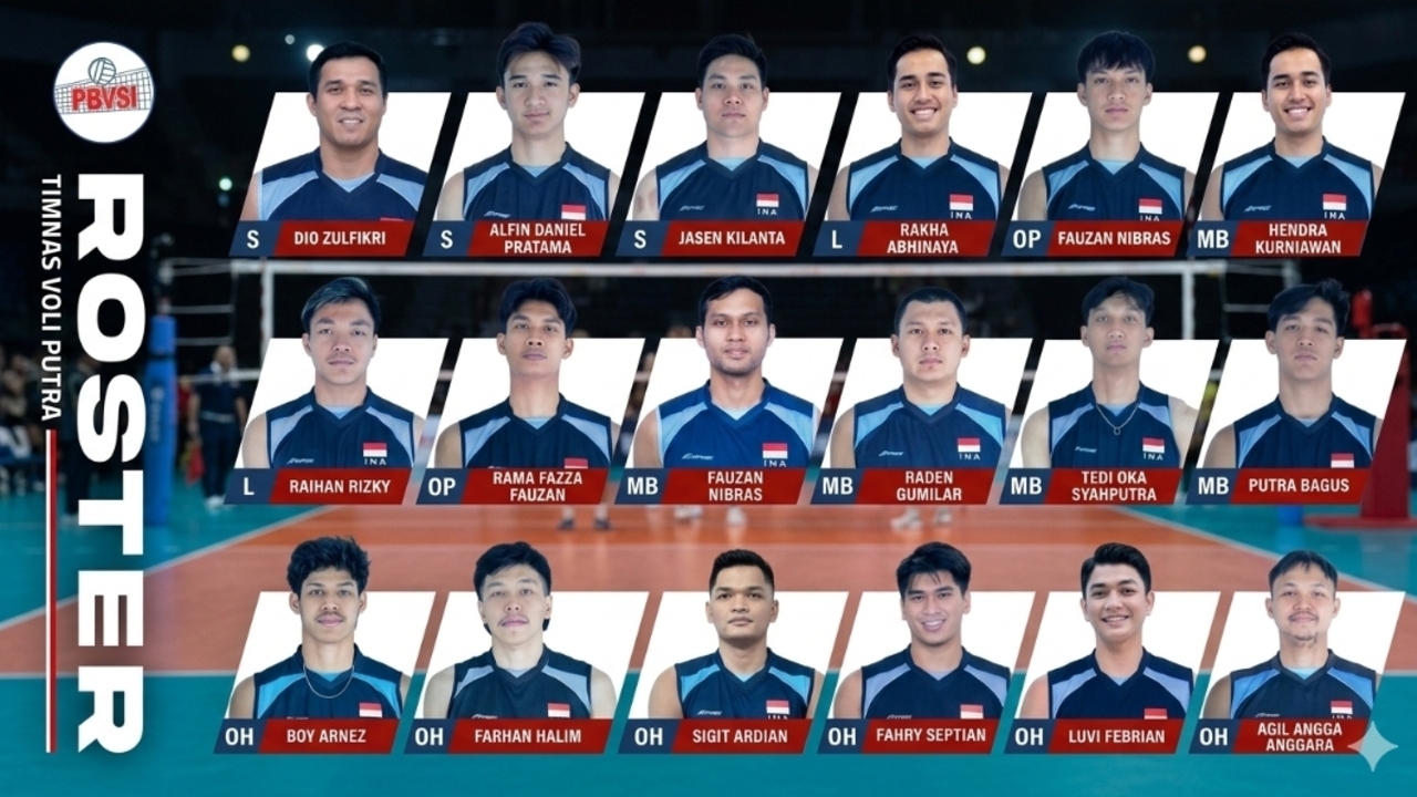 Resmi! Ini Daftar Pemain Timnas Voli Putra Indonesia di Samdech Thipadei Cup 2026