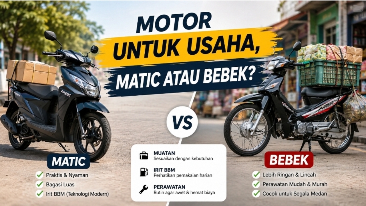 Motor Usaha Harian: Matic atau Bebek, Mana yang Lebih Hemat BBM?