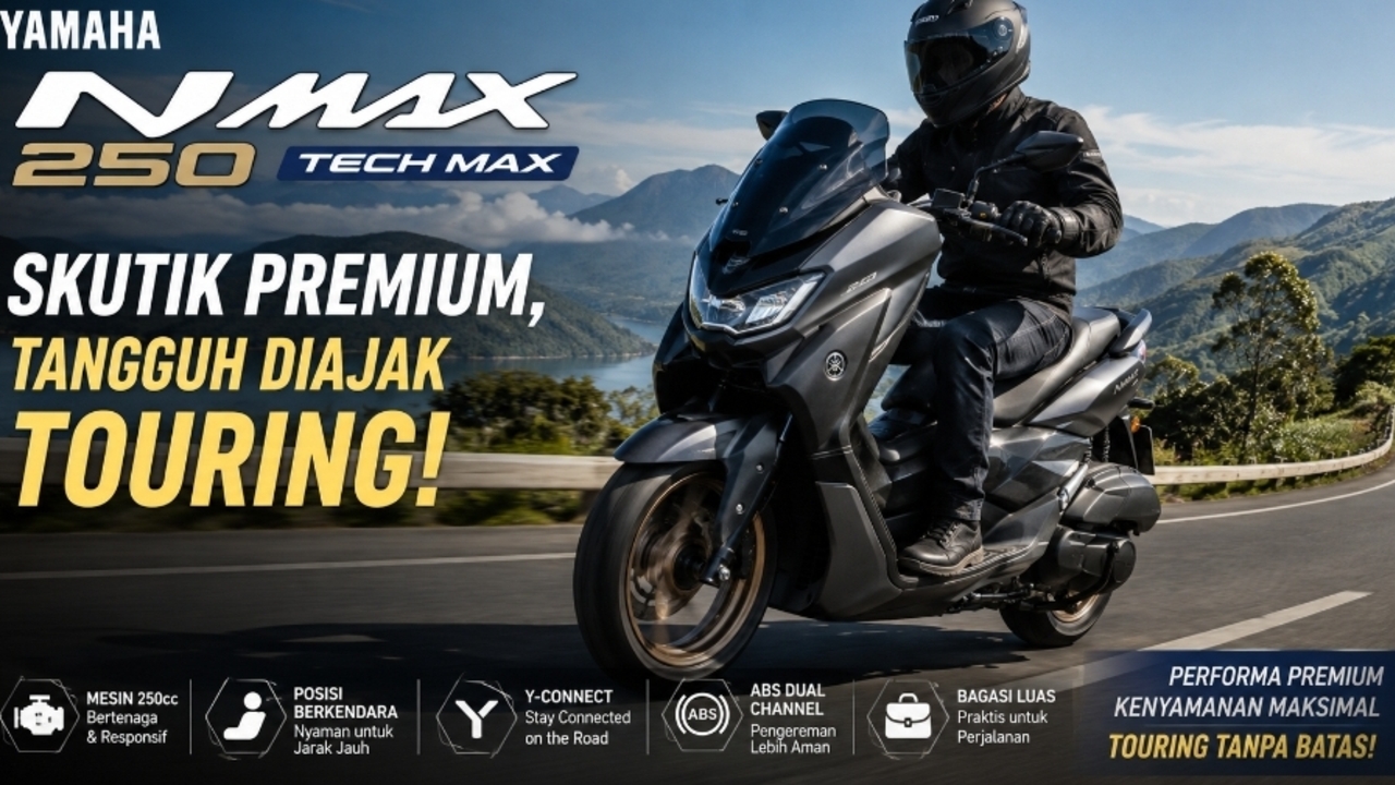 Yamaha NMAX 250 Tech Max Punya Performa Gahar, Cocok untuk Touring Lintas Kota