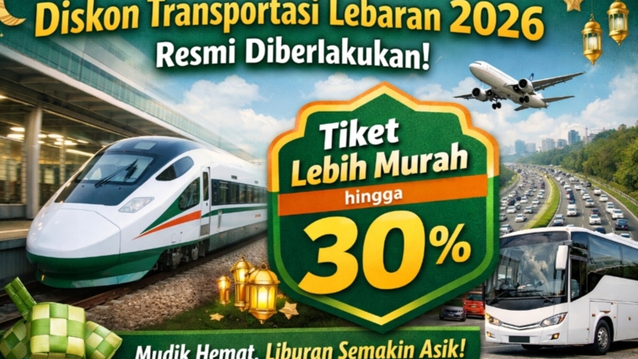 Diskon Transportasi Lebaran 2026 Resmi Diberlakukan, Tiket Lebih Murah hingga 30%