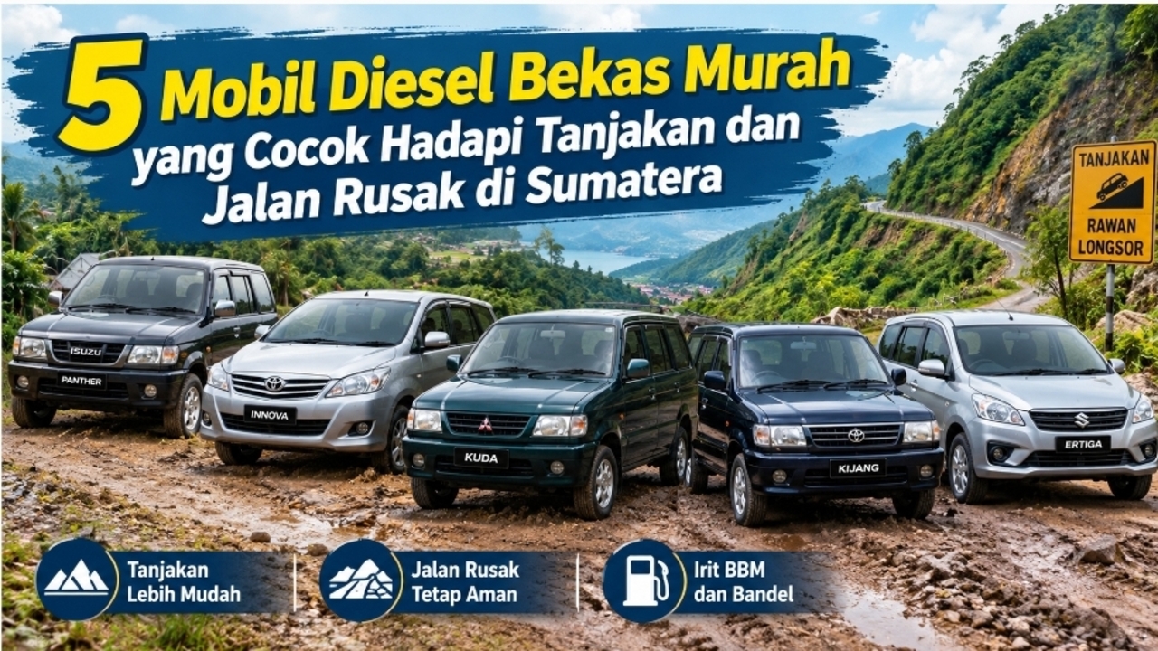5 Mobil Diesel Bekas Murah yang Cocok Hadapi Tanjakan dan Jalan Rusak di Sumatera