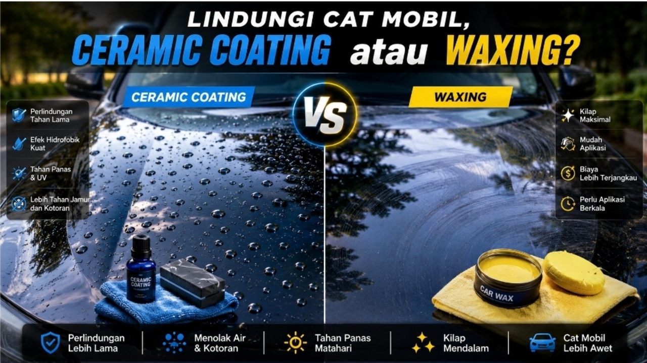 Lindungi Cat Mobil dari Panas dan Jamur, Ceramic Coating atau Waxing Lebih Bagus?