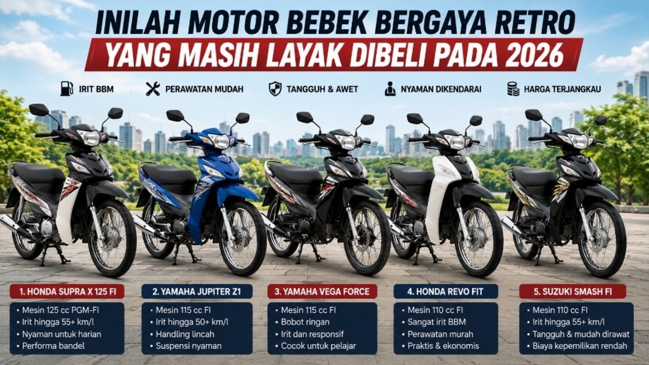 Inilah Motor Bebek Bergaya Retro yang Masih Layak Dibeli pada 2026