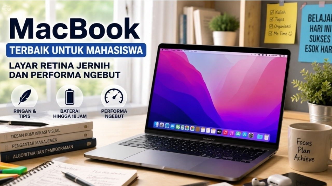5 MacBook Terbaik untuk Mahasiswa, Layar Retina Jernih dan Performa Ngebut
