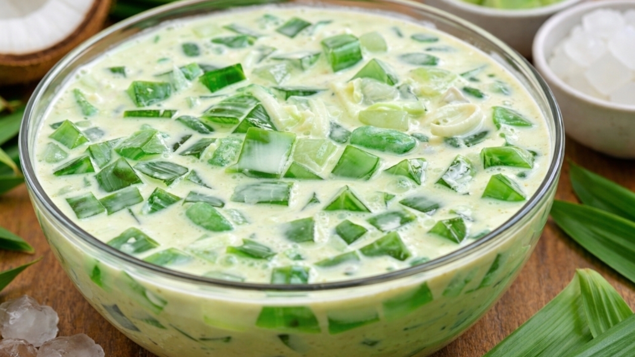 Resep Buko Pandan Creamy, Minuman Dingin Pelepas Dahaga Saat Puasa
