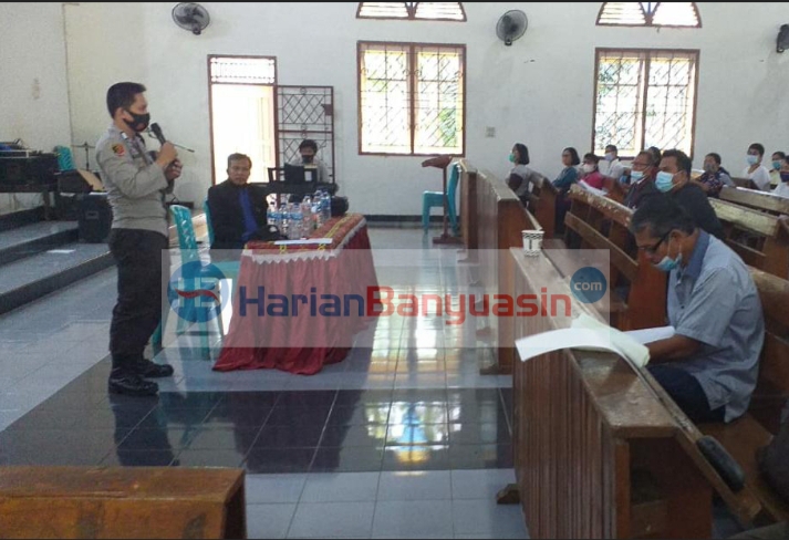 Polsek Betung Ajak Jemaat Gereja HKBP Maranatha Perangi Narkoba