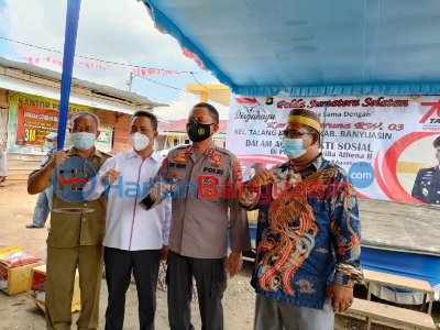 Polda Sumsel Bersama Karang Taruna Talang Keramat Gelar Bakti Sosial