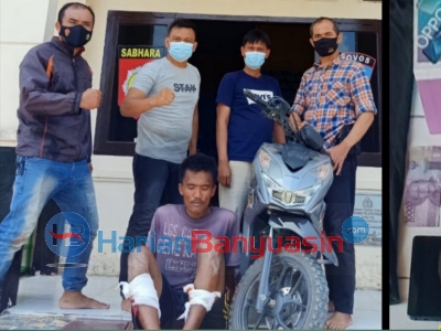 Kaki Bandit Asal Banyuasin Ini Dipelor, Coba Kabur Saat Ditangkap