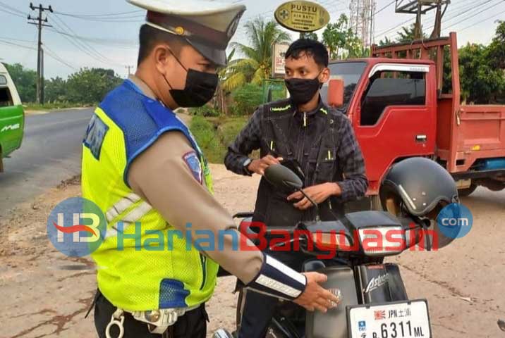 Pelanggaran Lalu Lintas di Banyuasin Tinggi, Sebulan Satlantas Tilang 1.221 Pelanggar