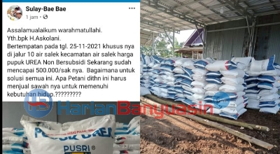 Petani di Jalur ini Kirim Surat Terbuka ke Bupati Banyuasin