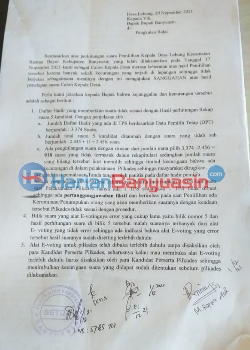 Tak Ditanggapi, Pilkades Lebung Akan Berlanjut ke Ranah Hukum