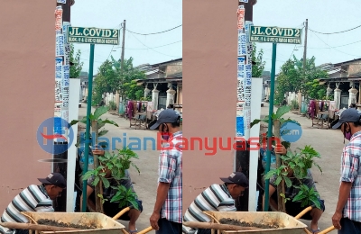 Warga Kenten Beri Nama Jalan Covid