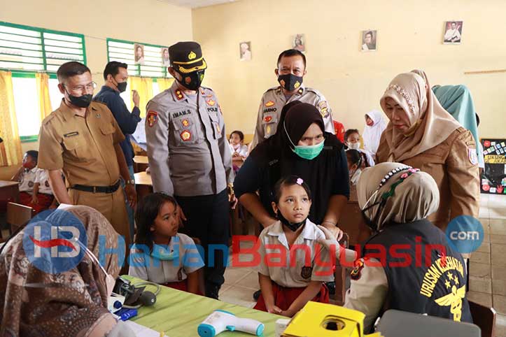 Kapolres Banyuasin Ajak Masyarakat Sukseskan Vaksinasi Anak