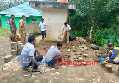 Kantor Camat Rantau Bayur Dipercantik