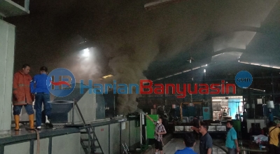 Pabrik Produksi Karet PTPN 7 Terbakar