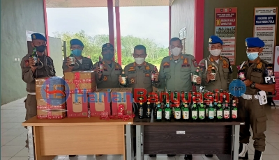 Ratusan Botol Miras Disita Ditempat Hiburan di Kawasan Rambutan & Tanjung Lago