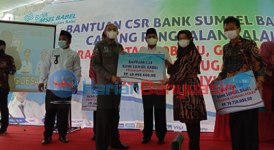 Bupati Serahkan Bantuan Bibit Ikan, Unggas, Bibit Padi dan Tanaman Obat-obatan, CSR BSB Cabang Pangkalan Balai