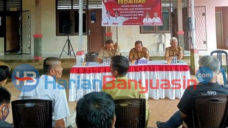 Ciptakan Kerukunan Antara Masyarakat, Pemerintah Kecamatan Suak Tapeh Gelar Sosialisasi Antar Suku