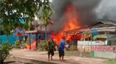 Pom Mini Meledak, 2 Rumah Warga Kertamukti Hangus Terbakar