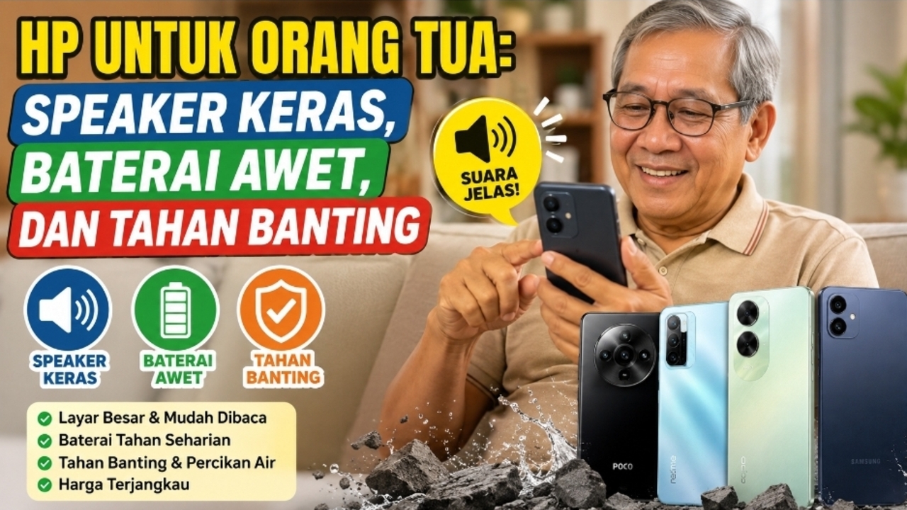 HP Android Murah untuk Orang Tua: Speaker Keras, Baterai Awet, dan Tahan Banting