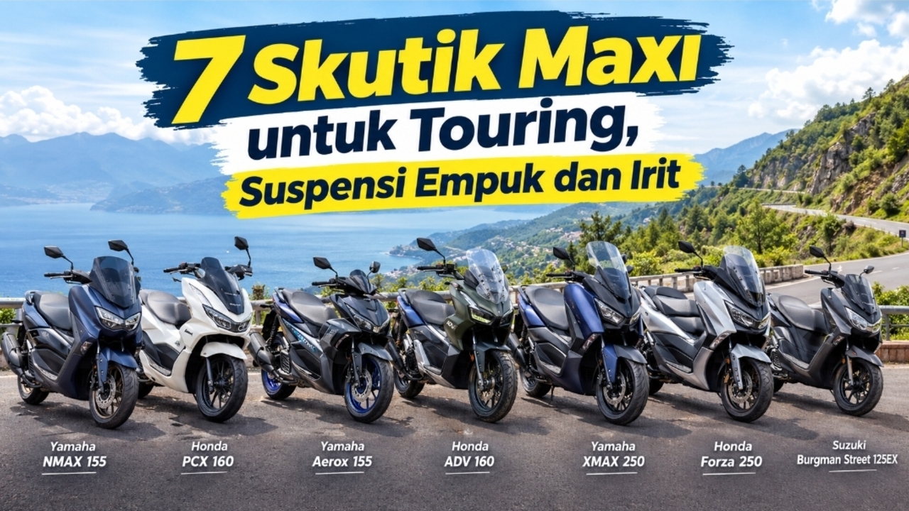 7 Skutik Maxi untuk Touring, Suspensi Empuk dan Irit