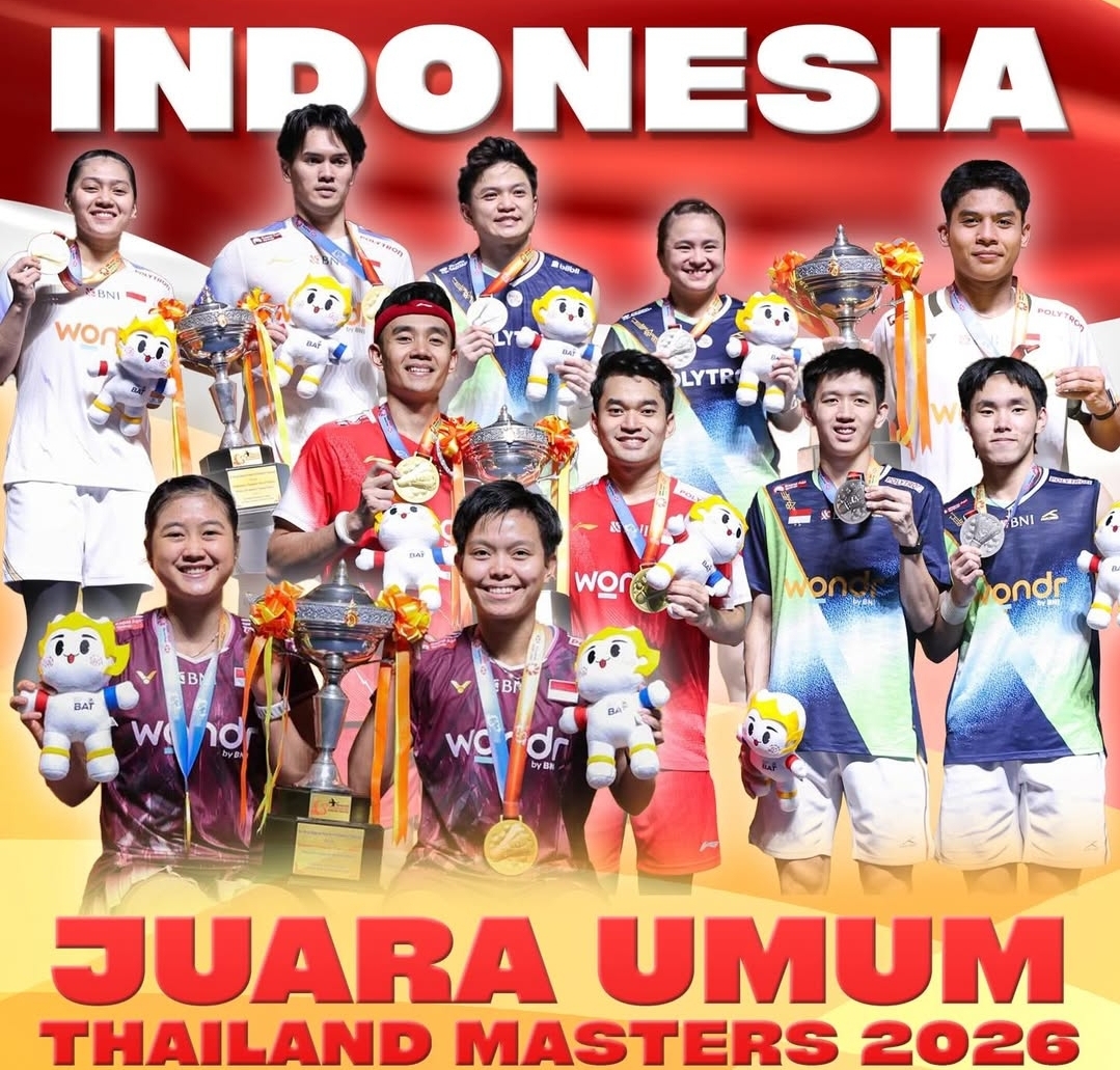 Indonesia Borong Gelar di Thailand Masters 2026, 4 Gelar Juara 2 Runner Up