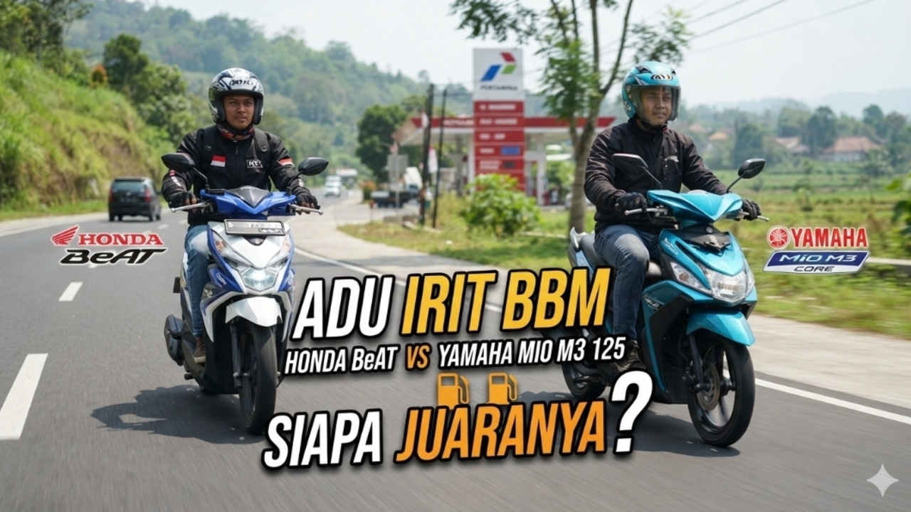 Adu Irit Honda BeAT vs Yamaha Mio M3 2026, Siapa Juara BBM?