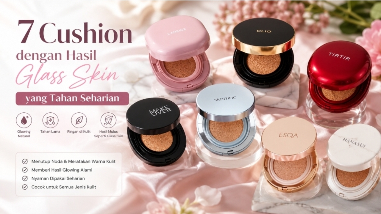 7 Cushion dengan Hasil Glass Skin yang Tahan Seharian