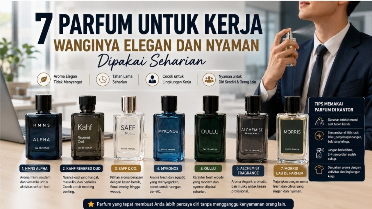 7 Parfum untuk Kerja yang Wanginya Elegan dan Nyaman Dipakai Seharian