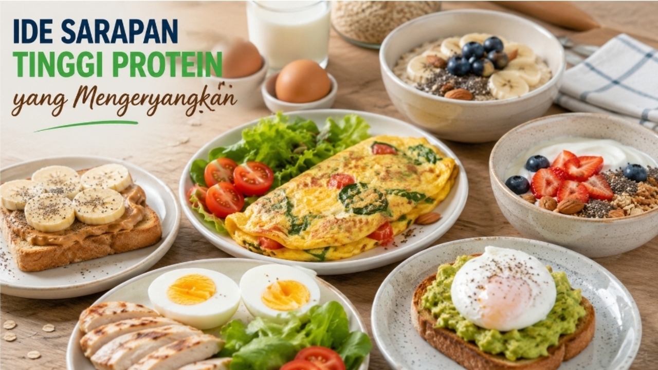 10 Ide Sarapan Tinggi Protein yang Mengenyangkan dan Mudah Dibuat