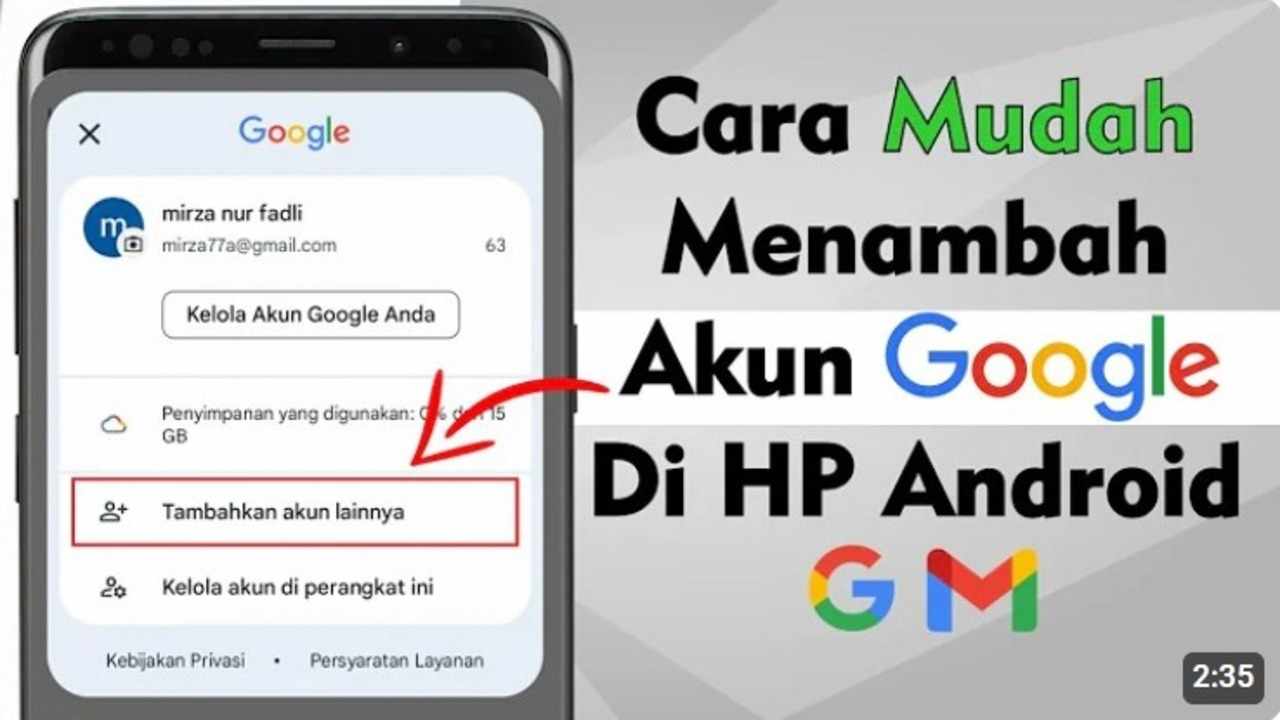 Cara Mudah Menambah Akun Google di HP Android