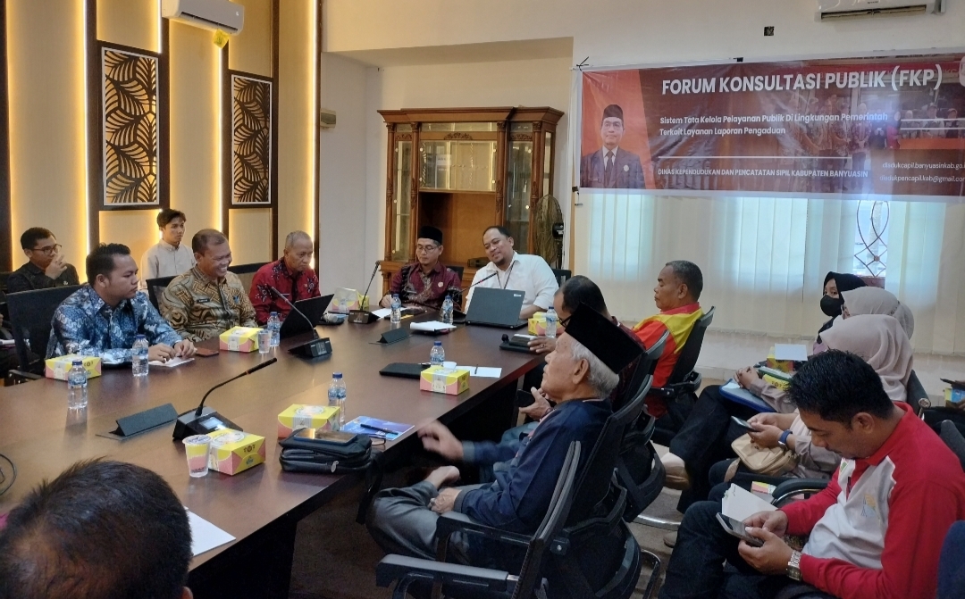 Perkuat Kualitas Layanan, Disdukcapil Banyuasin Adakan Forum Konsultasi Publik Bersama Ombudsman
