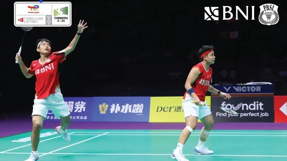 Semifinal Uber Cup 2024: Baek/Lee Bantai Apri/Fadia, Korea Samakan Skor 1-1 Indonesia