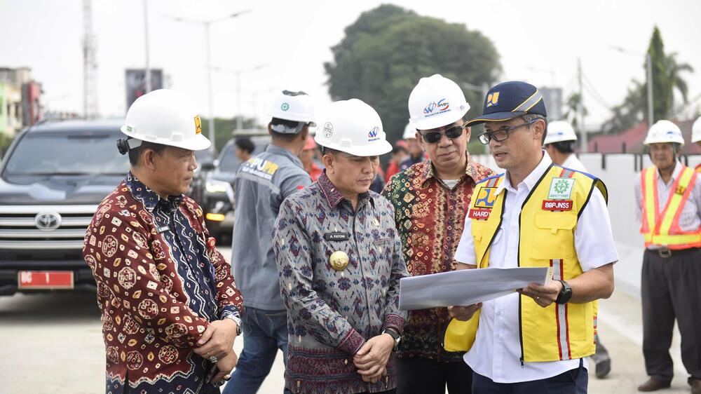 Pj Gubernur Sumsel Tinjau Flyover Sekip Ujung, Sudah Dibuka untuk Umum ?