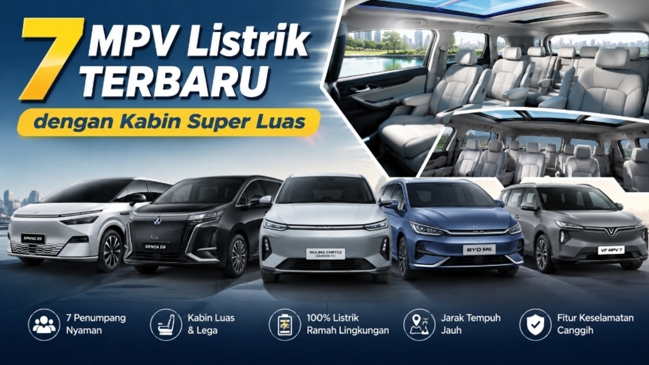 Cari MPV Listrik yang Lega? Ini 7 Pilihan Terbaru dengan Kabin Super Luas