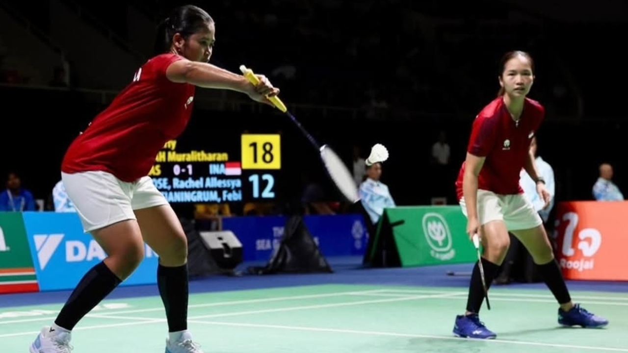 Final Beregu Putri Badminton SEA Games 2025: Rachel/Febi Takluk, Thailand Samakan Kedudukan 1-1