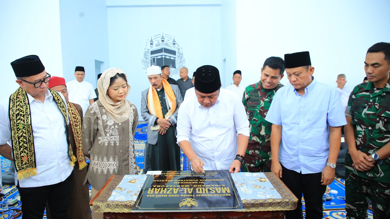 Masjid Al Azhar Cidawang Diresmikan, Herman Deru Tekankan Penguatan Keimanan Umat