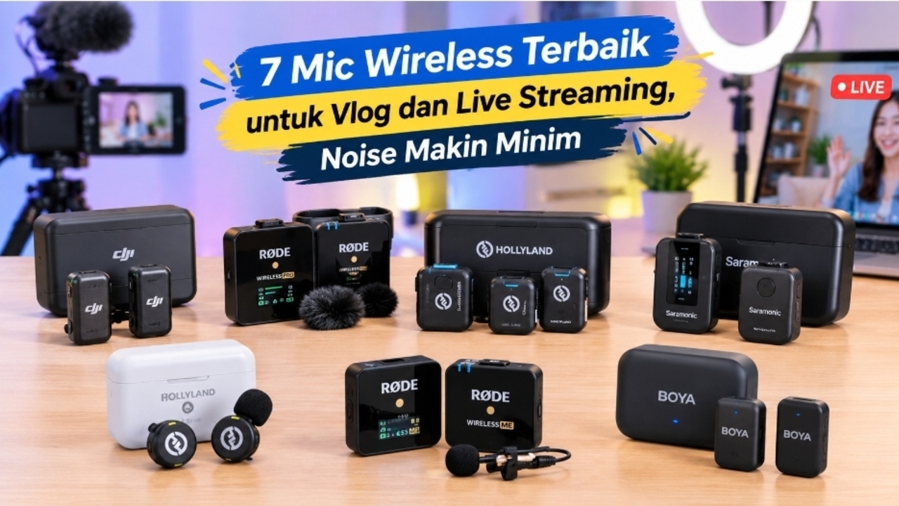 7 Mic Wireless Terbaik untuk Vlog dan Live Streaming, Noise Makin Minim
