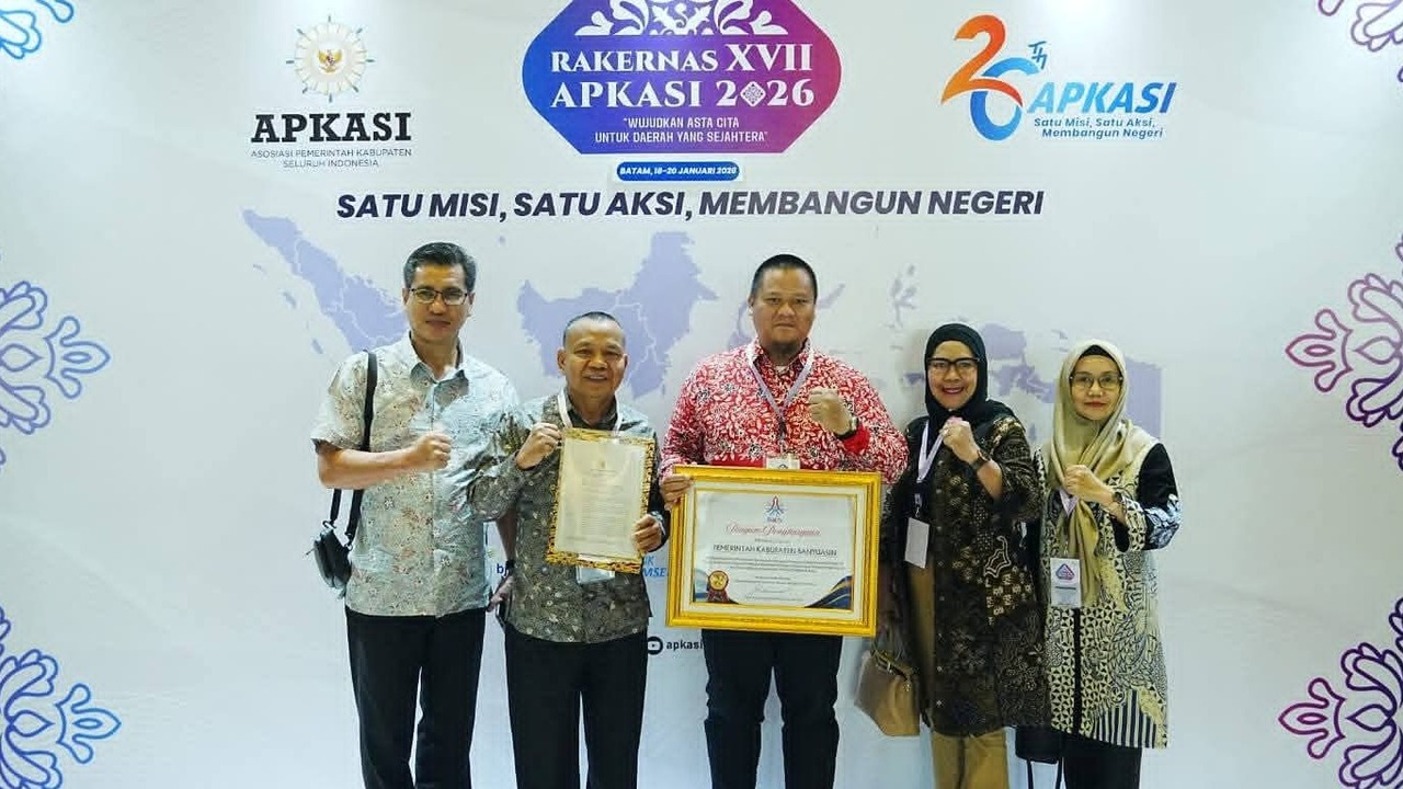 Sekda Banyuasin Terima Penghargaan BKN, Siap Terapkan Manajemen Talenta ASN