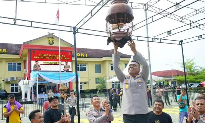 Adu Kualitas Suara, Kapolres OKI Cup Nyalakan Semangat Komunitas Burung Perkutut