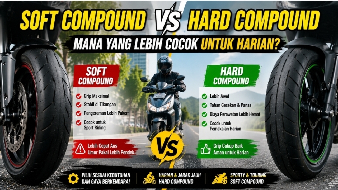 Sering Dipakai Kerja? Ini Ban Motor yang Lebih Ideal, Soft Compound atau Hard Compound