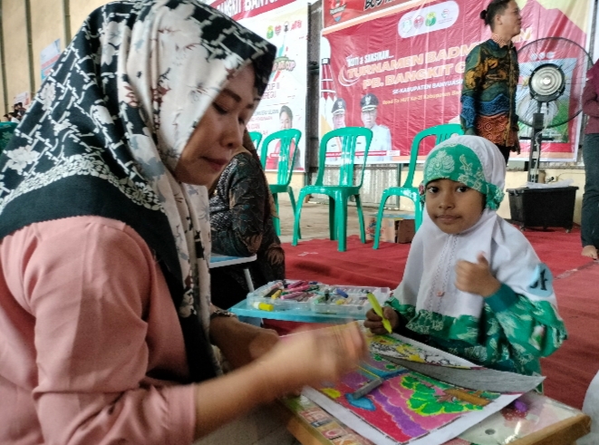 Ratusan Anak PAUD Se-Banyuasin Ikut Lomba Mewarnai