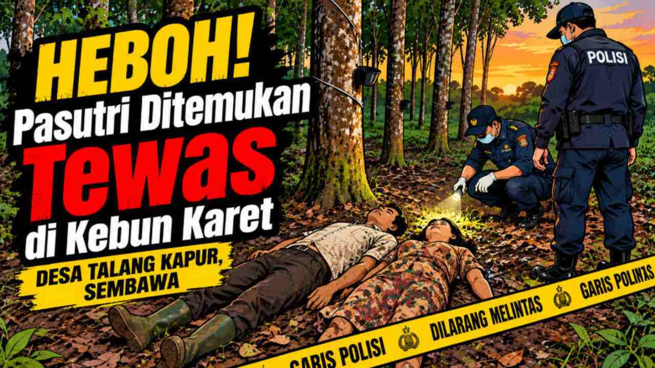 Warga Banyuasin Digegerkan Penemuan Pasutri di Kebun Karet
