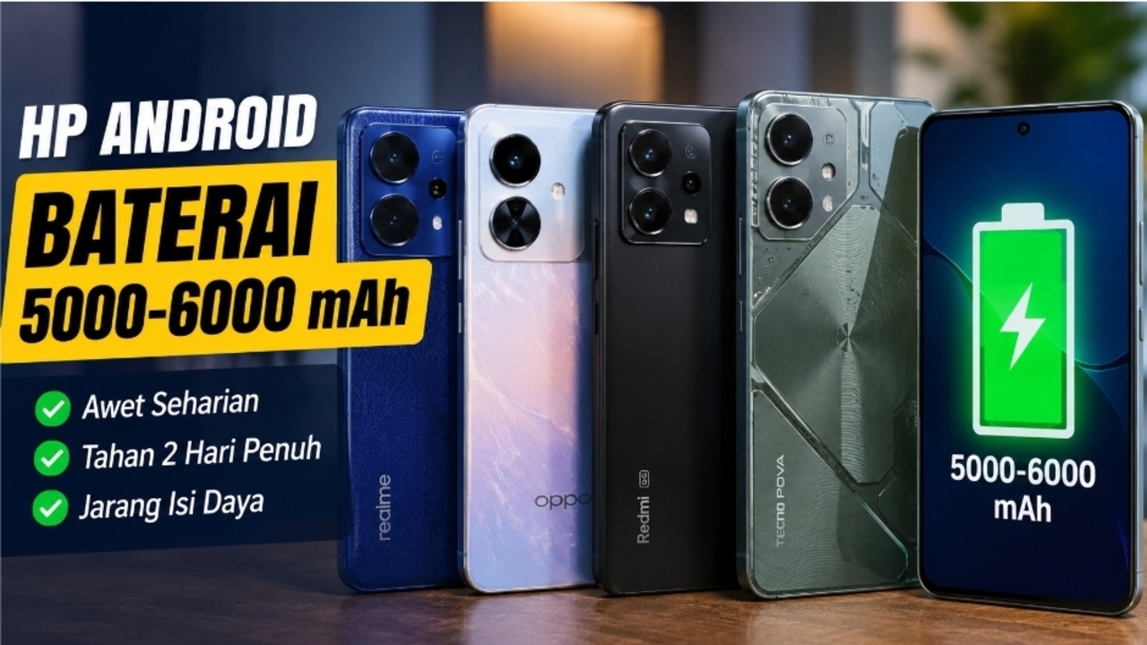 HP Android Baterai 6000 mAh Harga Terjangkau, Cocok untuk Dipakai 2 Hari