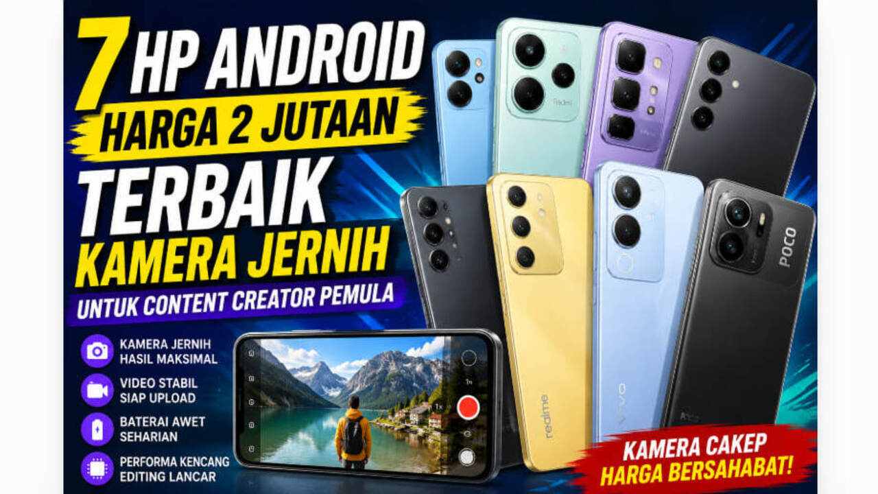 HP Android 2 Jutaan Terbaik untuk Content Creator, Kamera Tajam dan Video Stabil