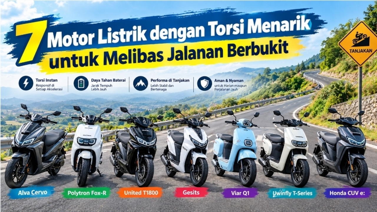 7 Motor Listrik dengan Torsi Menarik untuk Melibas Jalanan Berbukit